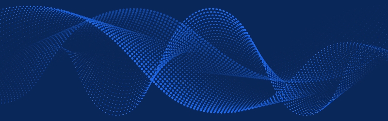 Navy background with intertwined wavy dotted lines