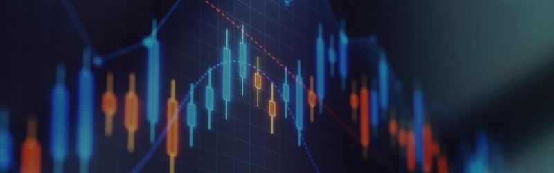 Financial data on an abstract background