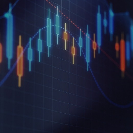 Financial data on an abstract background