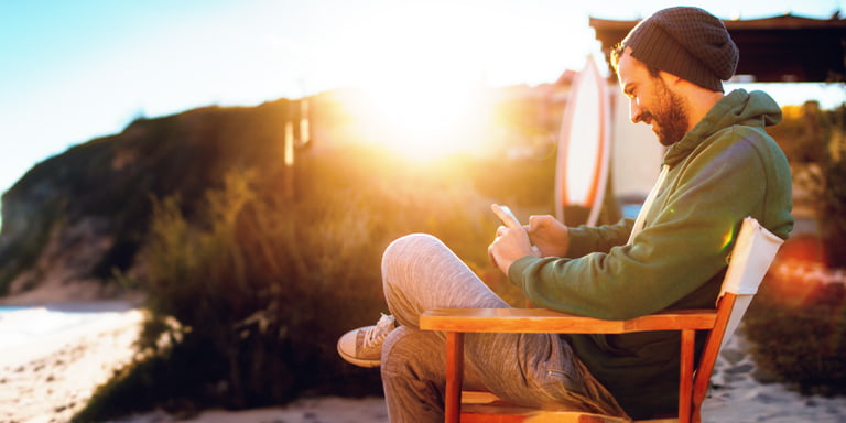 how to invest money in ireland image of a person on a beach